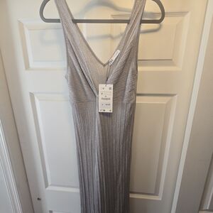 Elegant Silver Evening Dress